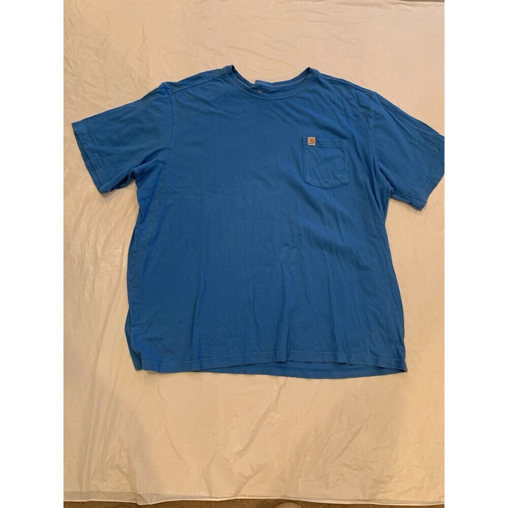 Carhartt Relaxed Fit Men’s Short  Sleeve Blue Tshirt Size 3XL
